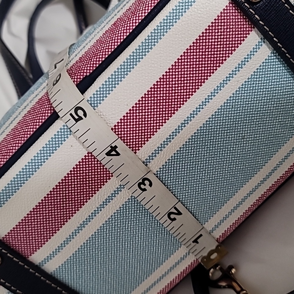 Dooney & Bourke Striped Satchel - Picture 9 of 13